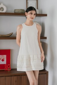 Dusk Dropwaist Lace Dress In Oat