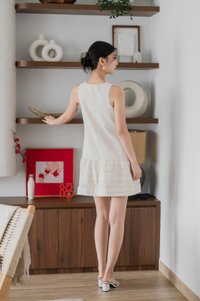 Dusk Dropwaist Lace Dress In Oat