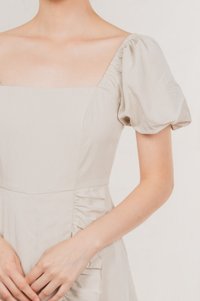 Waverly Ruffles Romper In Sand