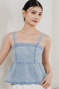 Hannah Denim Babydoll Top