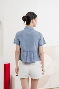 Eirwen Denim Babydoll Top