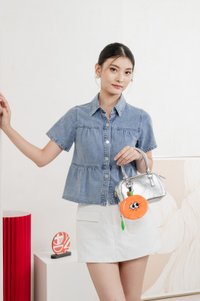 Eirwen Denim Babydoll Top