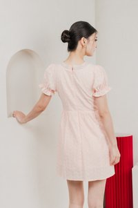 Elowyn Eyelet Sleeve Dress In Pink