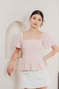 Jacqueline Crochet Top In Soft Pink