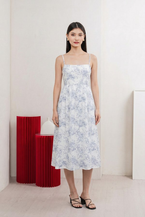 Beam Toile Camisole Floral Midi Dress(XS)