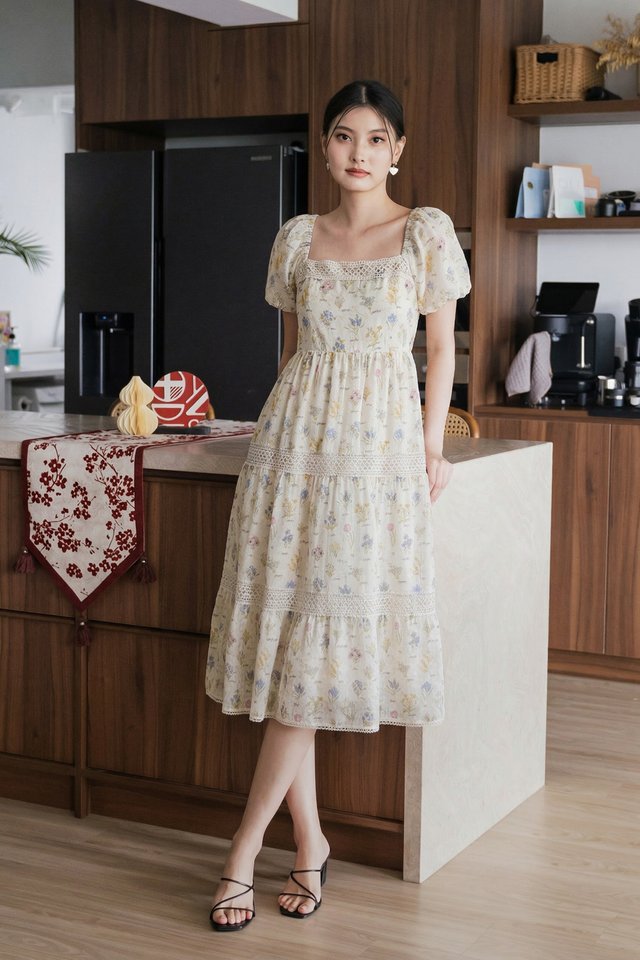 Wonder Crochet Tier Midi Dress