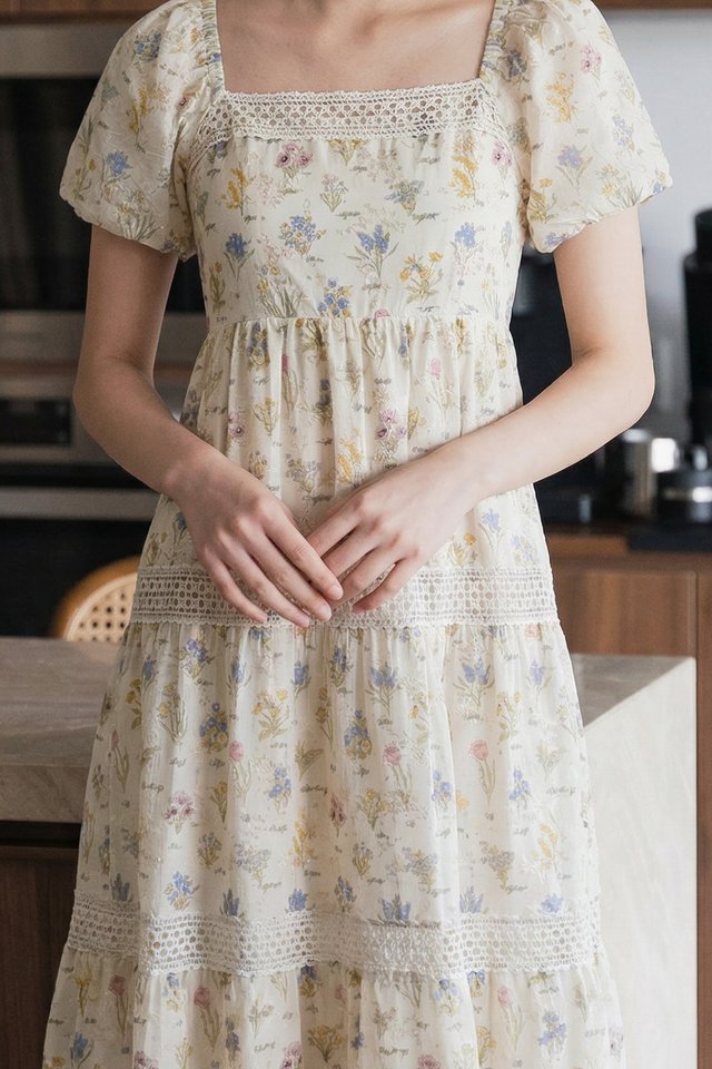 Wonder Crochet Tier Midi Dress