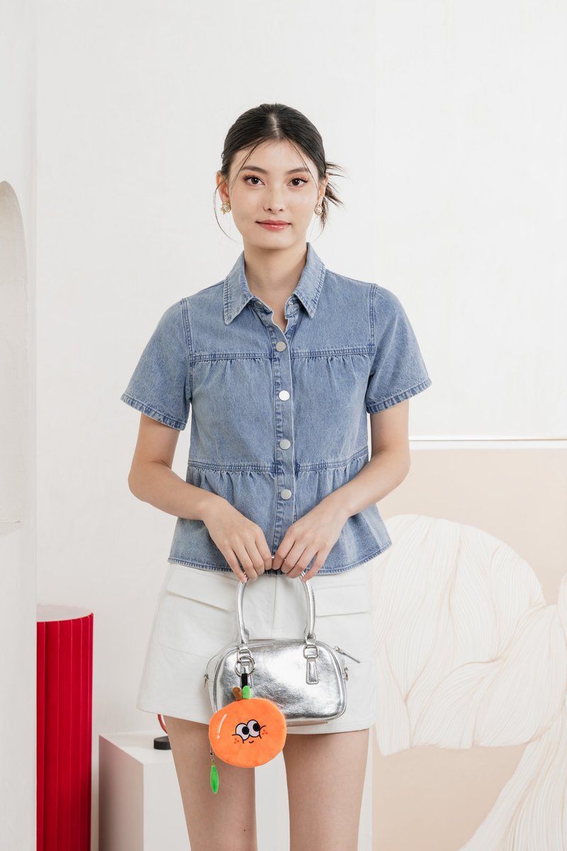 Eirwen Denim Babydoll Top