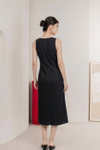Shelby Denim Panelled Midi Dress