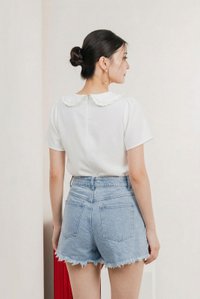 Helena Frayed Denim Short
