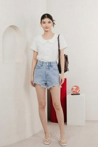 Helena Frayed Denim Short