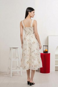 Petals Sleeveless Crochet Midi Dress In Cream(L)