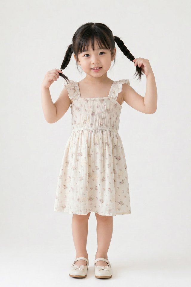 Lorraine Smocked Floral Kids Dress