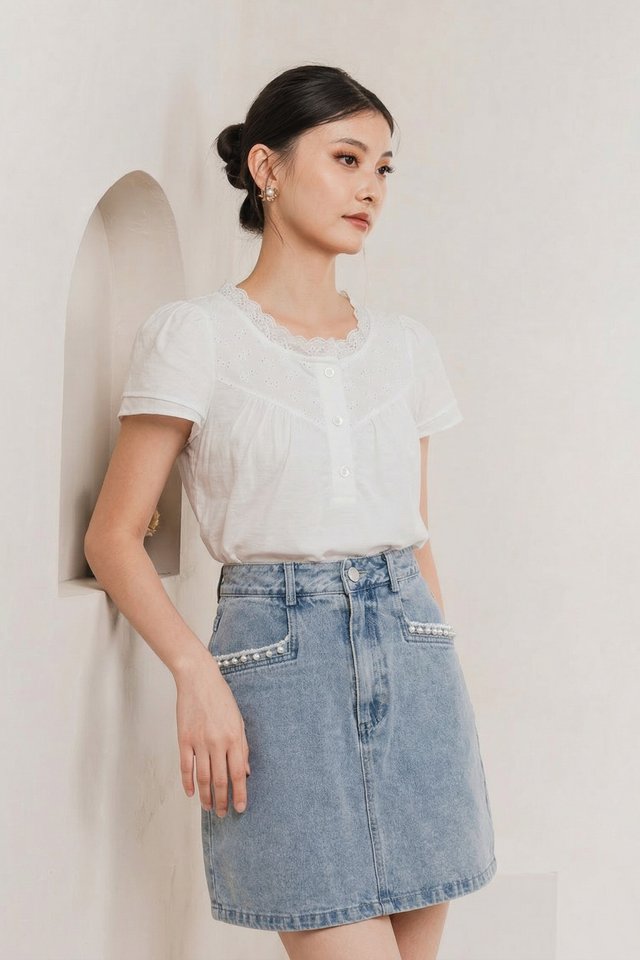 Elia Pearl Denim Skort