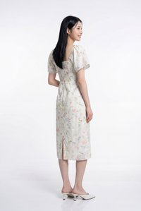 Georgette Ribbonette Fleur Midi Dress