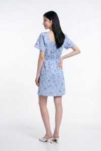 Emory Gingham Floral Dress Romper