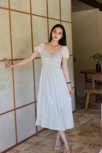 Camelia Floral Ruched Midi Dress