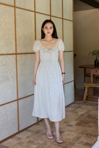 Camelia Floral Ruched Midi Dress