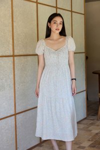 Camelia Floral Ruched Midi Dress