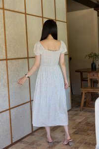 Camelia Floral Ruched Midi Dress