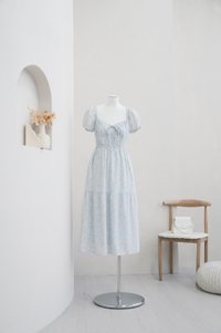 Camelia Floral Ruched Midi Dress