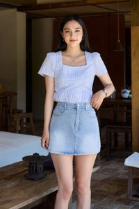 Otelia Studded Denim Skort