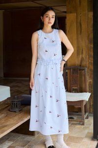 Galilea Gingham Embroidery Ruffles Top