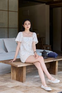 Cherish Vintage Crochet Babydoll Top