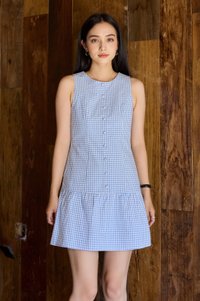 Cosette Gingham Button Dropwaist Dress