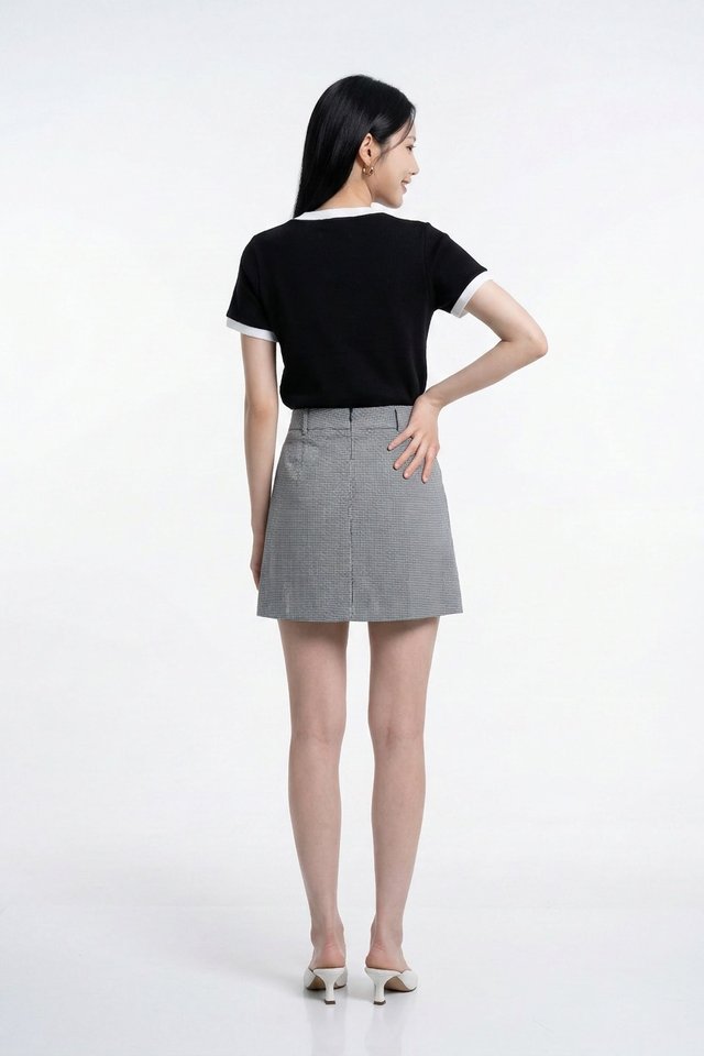 Marcelina Gingham Ribbon Skort