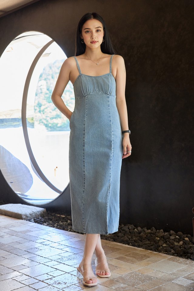 Cici Camisole Denim Midi Dress