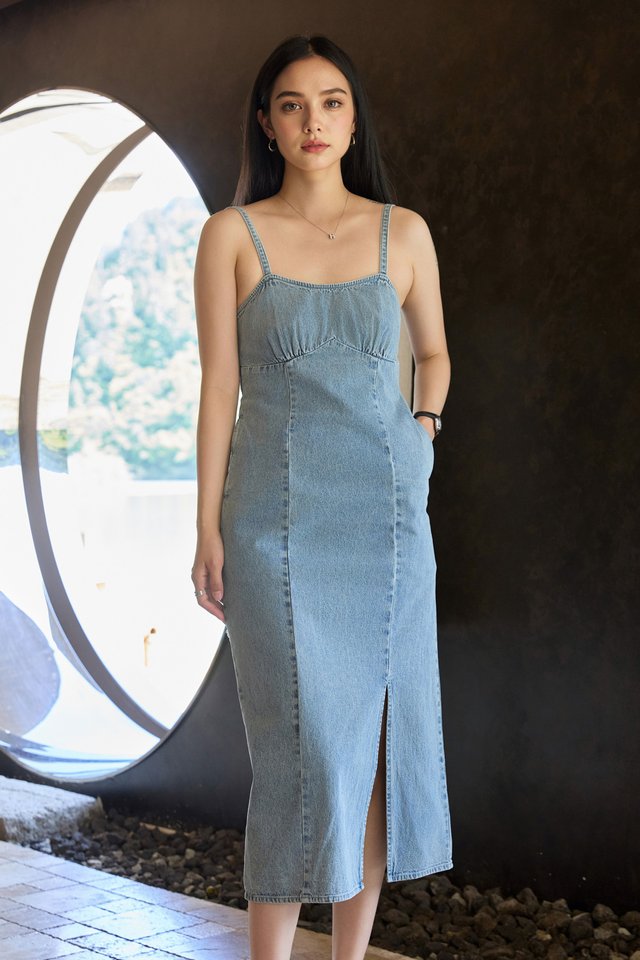 Cici Camisole Denim Midi Dress