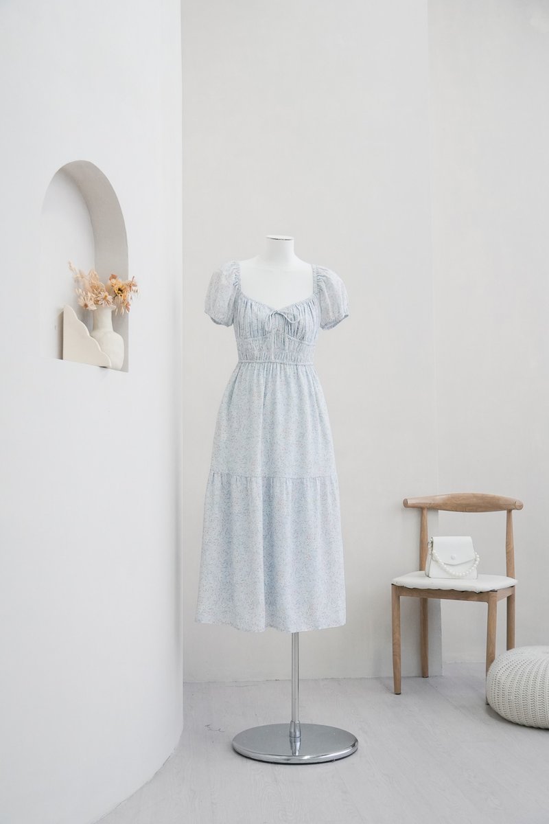Camelia Floral Ruched Midi Dress