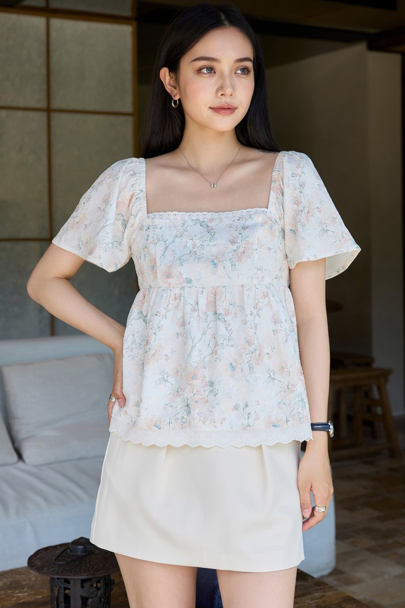 Cherish Vintage Crochet Babydoll Top