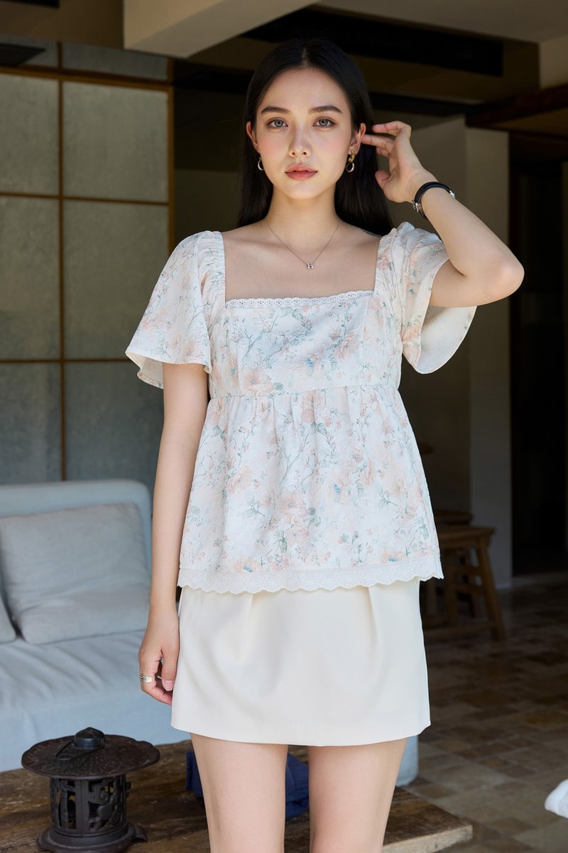 Cherish Vintage Crochet Babydoll Top