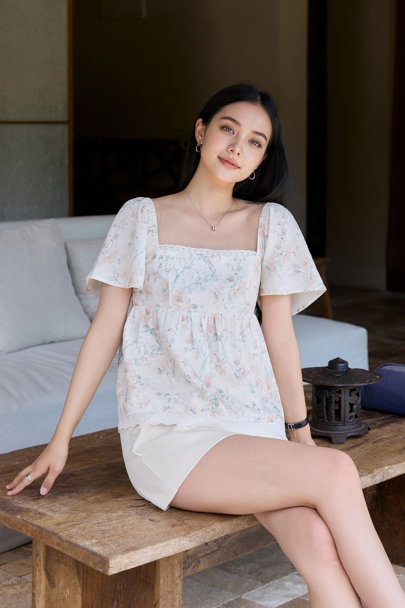 Cherish Vintage Crochet Babydoll Top
