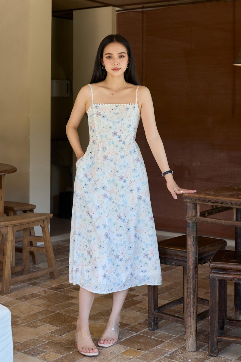 Claudia Sweet Blossoms Camisole Midi Dress