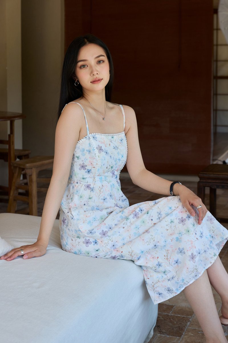 Claudia Sweet Blossoms Camisole Midi Dress