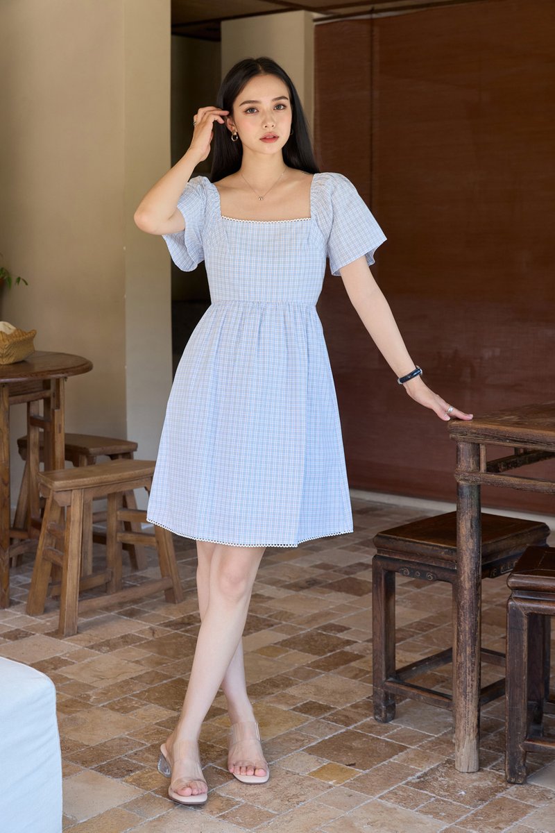 Jayla Gingham Printed Dress