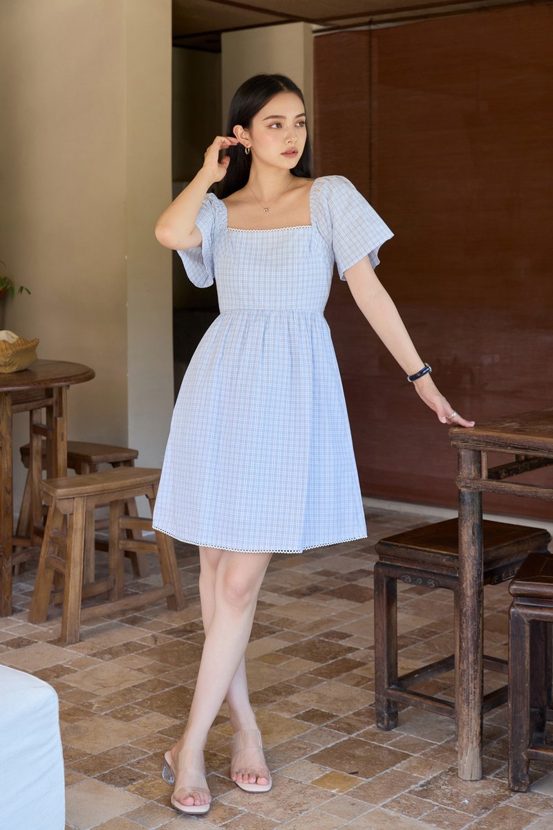 Jayla Gingham Printed Dress