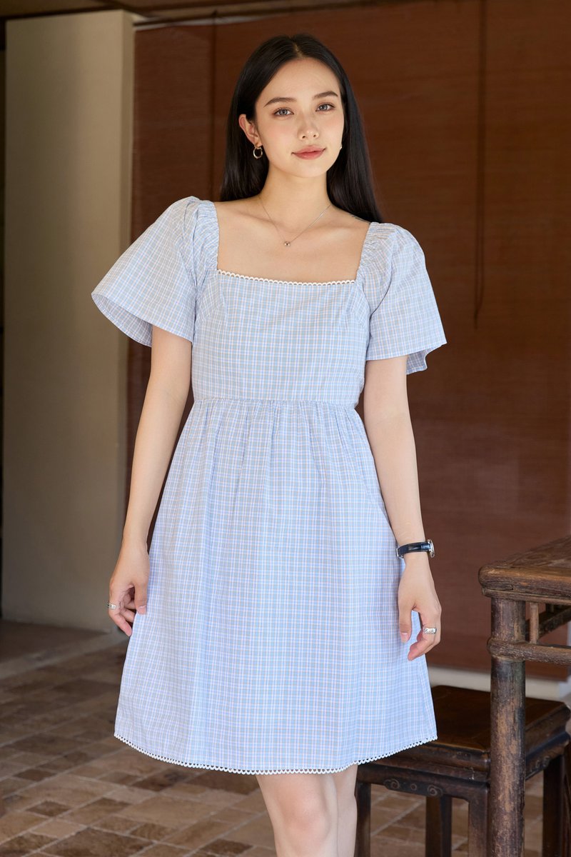 Jayla Gingham Printed Dress