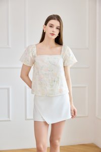 Georgette Fleur Embroidery Top