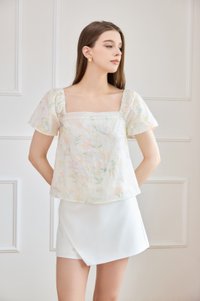 Georgette Fleur Embroidery Top
