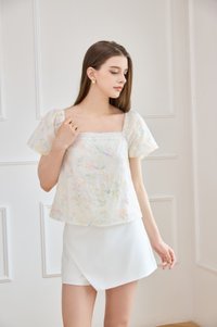 Georgette Fleur Embroidery Top