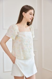 Georgette Fleur Embroidery Top