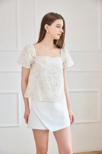 Georgette Fleur Embroidery Top