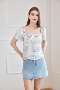 Cielo Ruched Ribbon Top