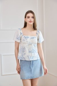 Cielo Ruched Ribbon Top