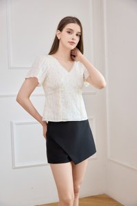Bernadette Pintuck Floral Top