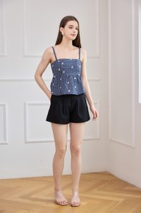 Itzel Camisole Gingham Peplum Top